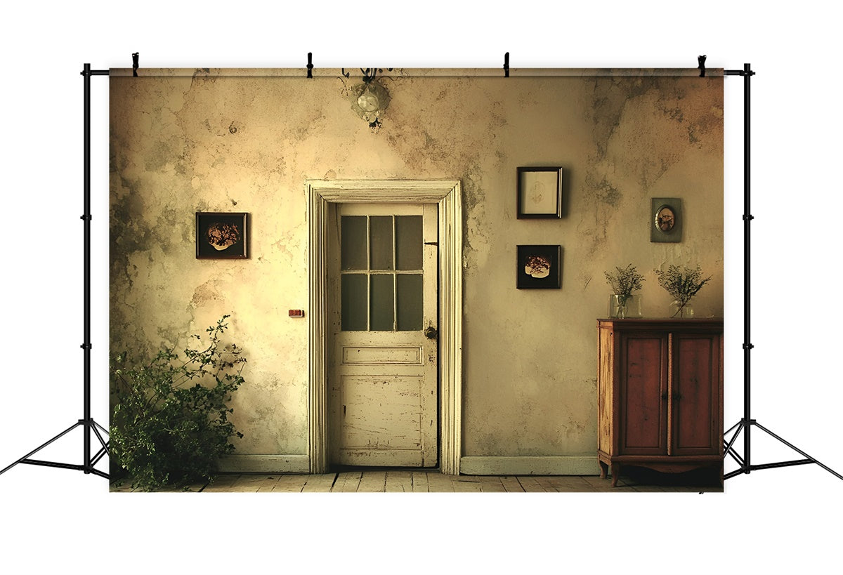 Vintage Wall Backdrop Aged Wall Vintage Door Backdrop CSH2-268