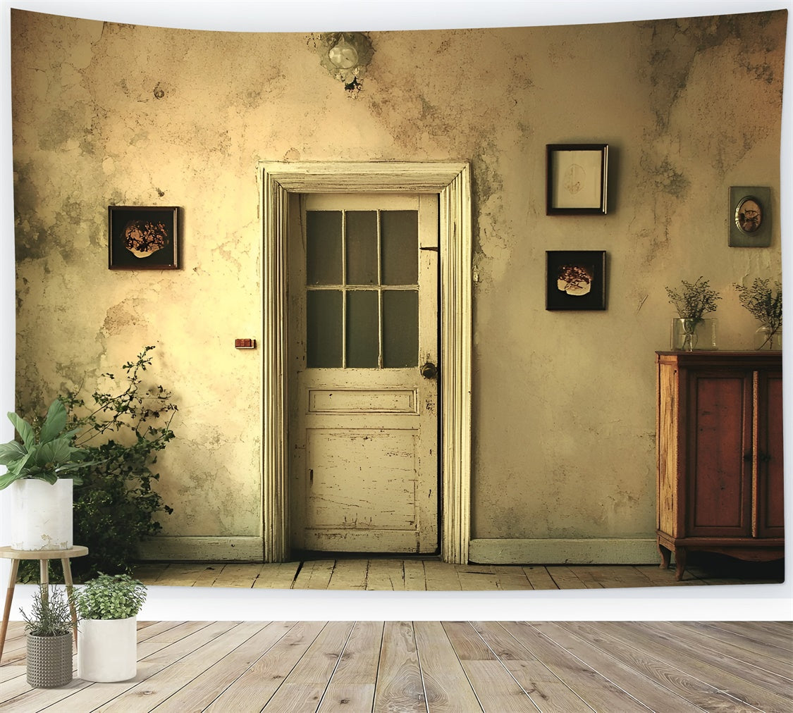 Vintage Wall Backdrop Aged Wall Vintage Door Backdrop CSH2-268