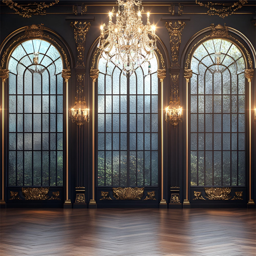 Vintage Wall Backdrop Royal Ballroom Arch Window Backdrop CSH2-269