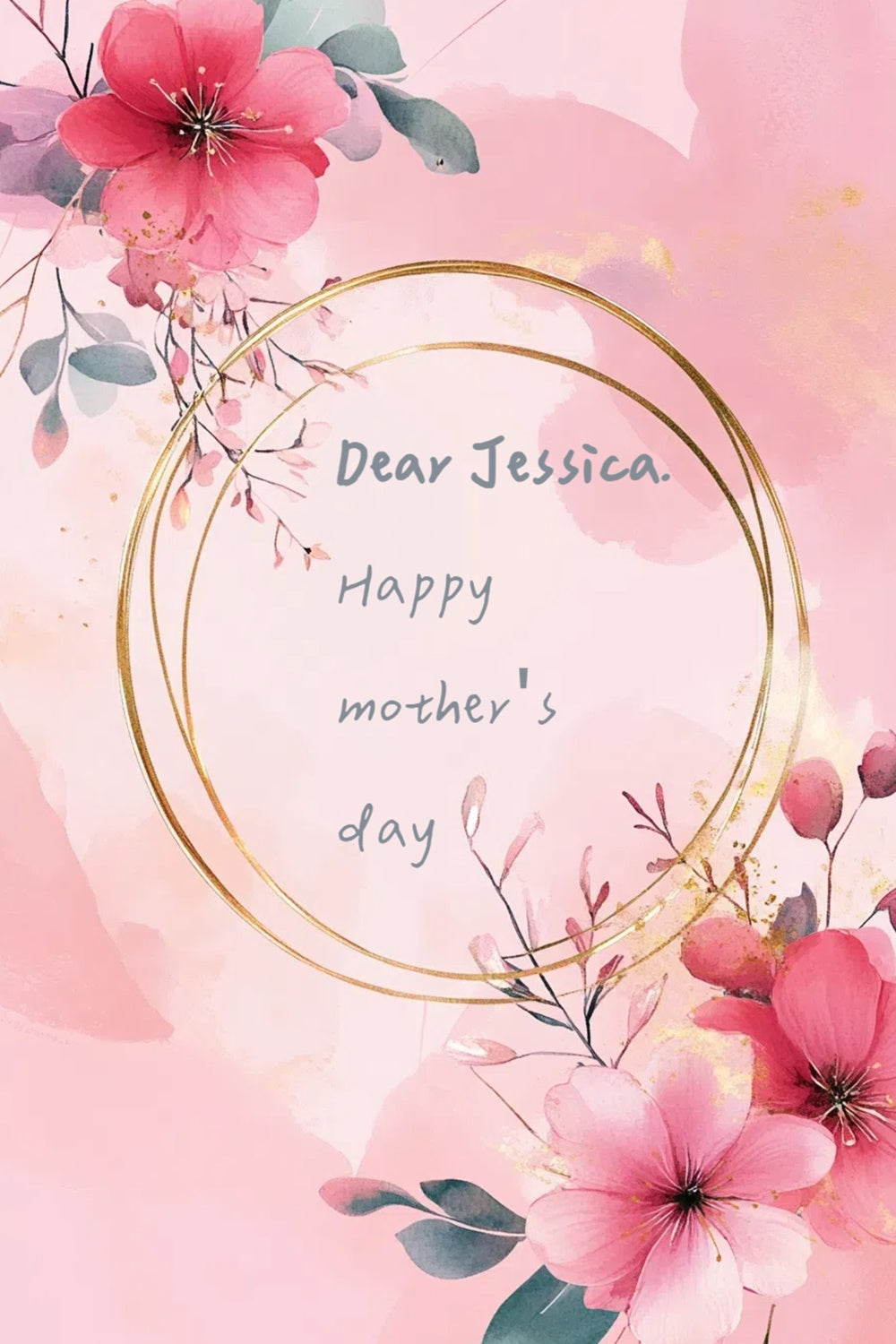 Mothers Day Photo Backdrop Delicate Floral Frame Custom Backdrop CSH3-107