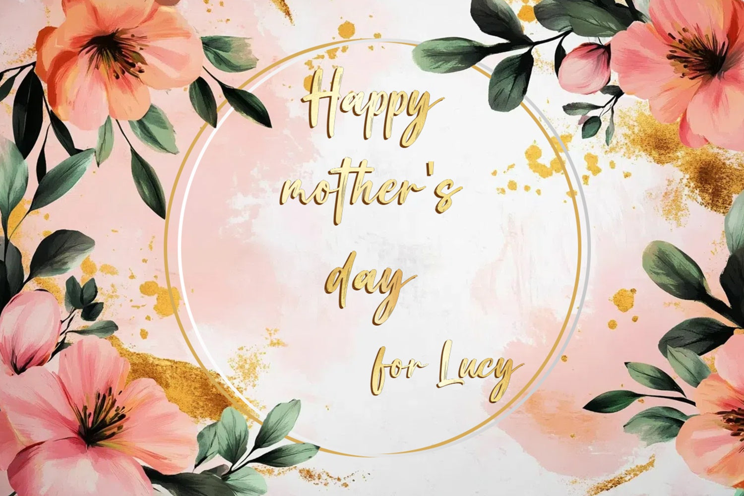 Mother's Day Backdrop Watercolor Blooming Floral Custom Backdrop CSH3-111