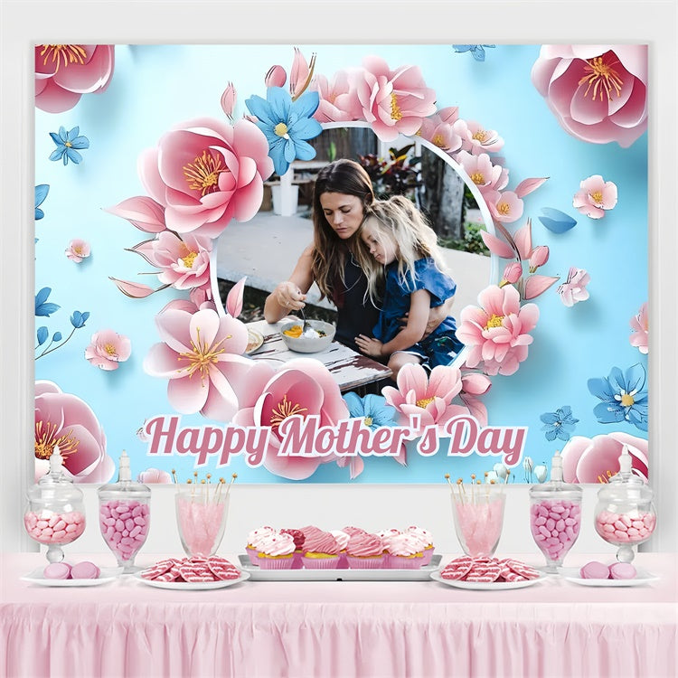 Backdrops For Mother's Day Romantic Floral Wreath Custom Backdrop CSH3-122