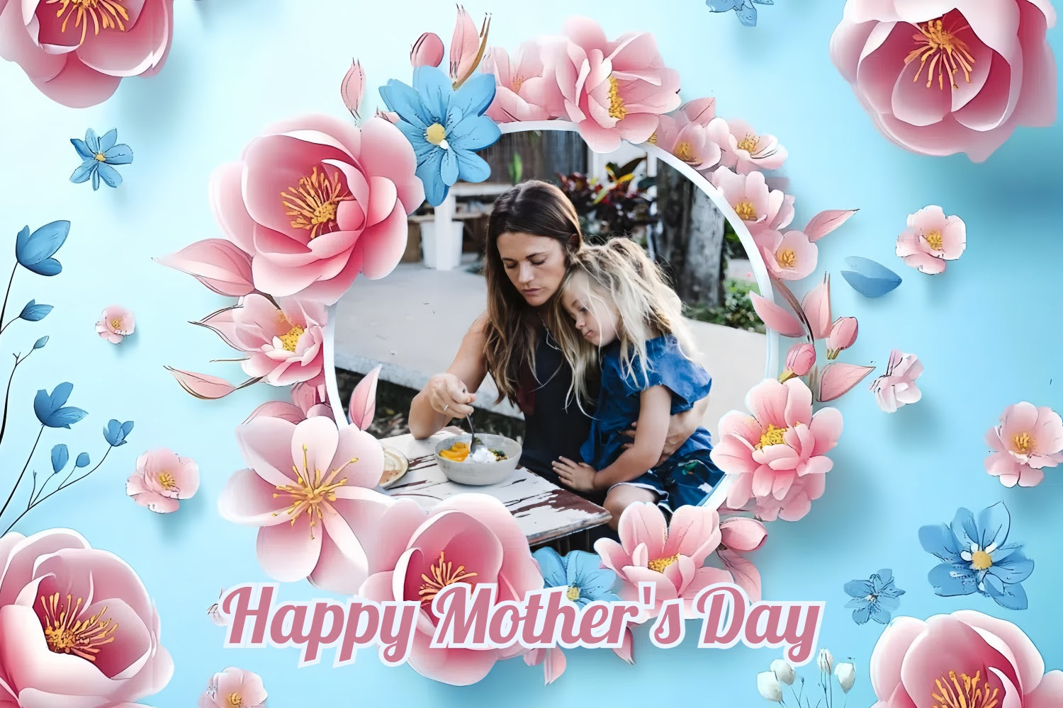 Backdrops For Mother's Day Romantic Floral Wreath Custom Backdrop CSH3-122