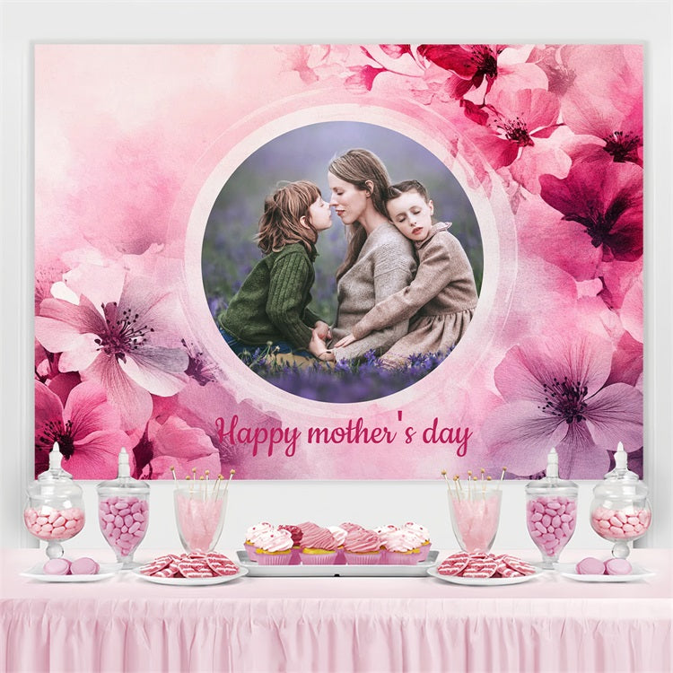 Backdrops For Mother's Day Vintage Rose Floral Personalised Backdrop CSH3-145