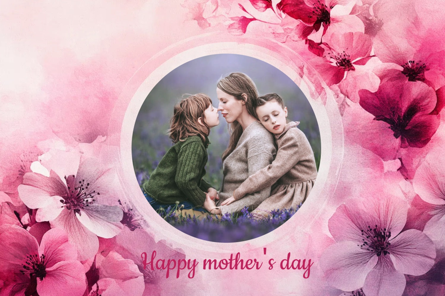 Backdrops For Mother's Day Vintage Rose Floral Personalised Backdrop CSH3-145