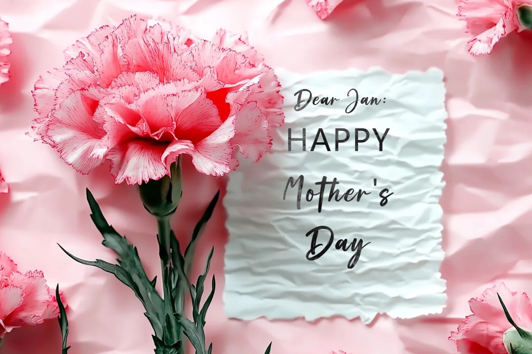 Mother's Day Backdrops Floral Wrinkled Paper Personalized Backdrop CSH3-163
