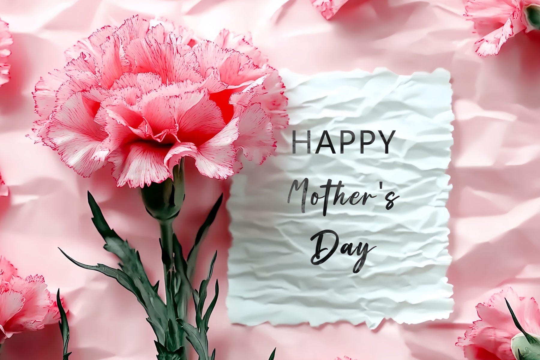 Mother's Day Backdrops Floral Wrinkled Paper Personalized Backdrop CSH3-163