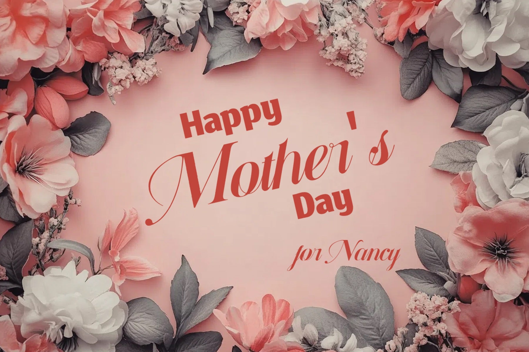 Mother's Day Photography Backdrops Floral Beauty Personalised Backdrop CSH3-166