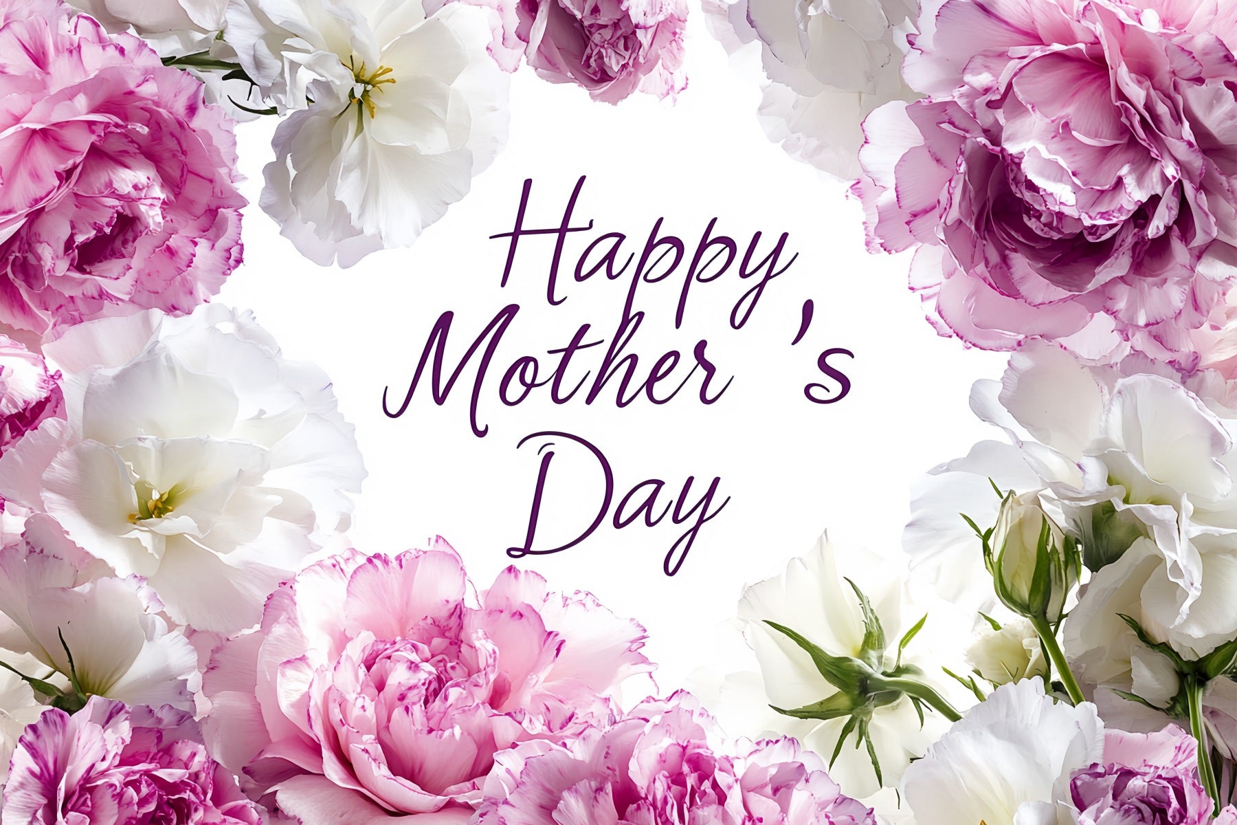 Mothers Day Photo Backdrop Floral Peony Personalized Backdrop CSH3-171