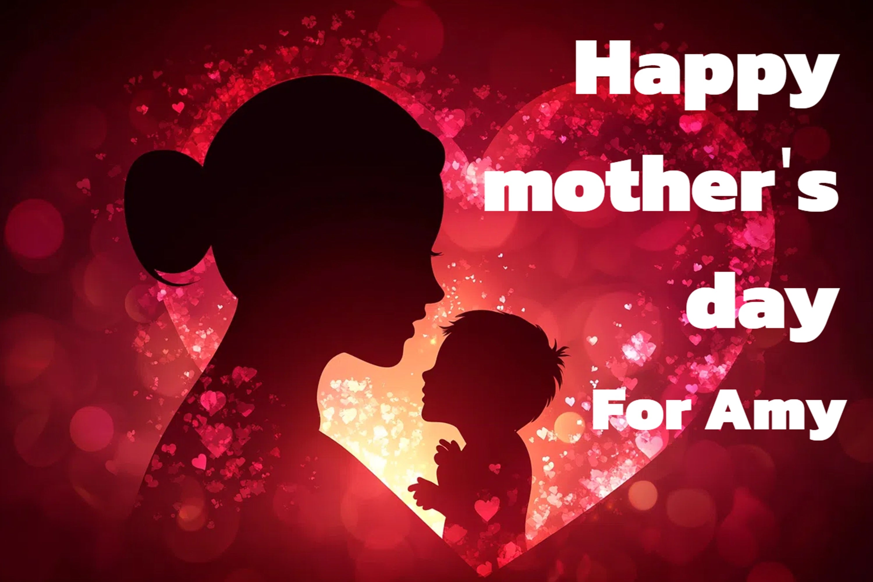 Backdrop Mothers Day Silhouette Love Personalised Backdrop CSH3-182