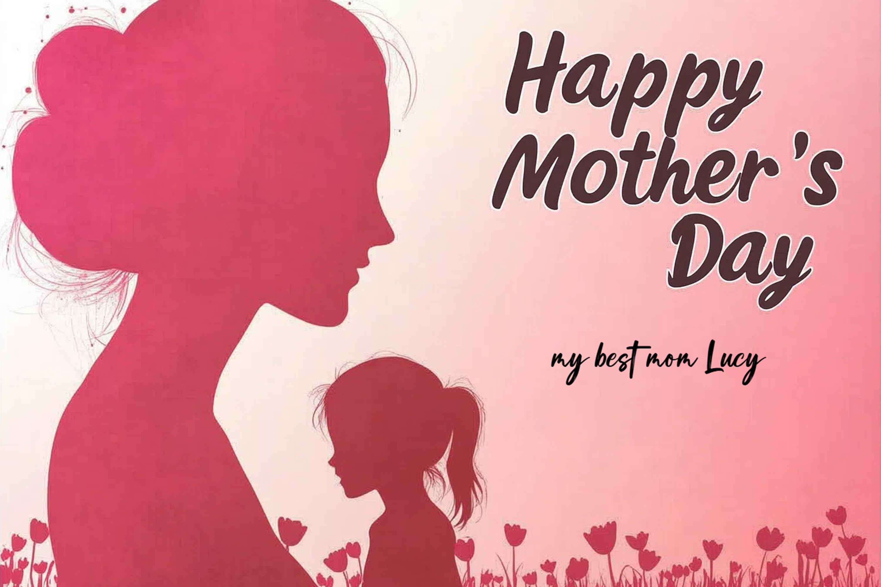 Mother's Day Backdrops Loving Moments Silhouette Custom Backdrop CSH3-193