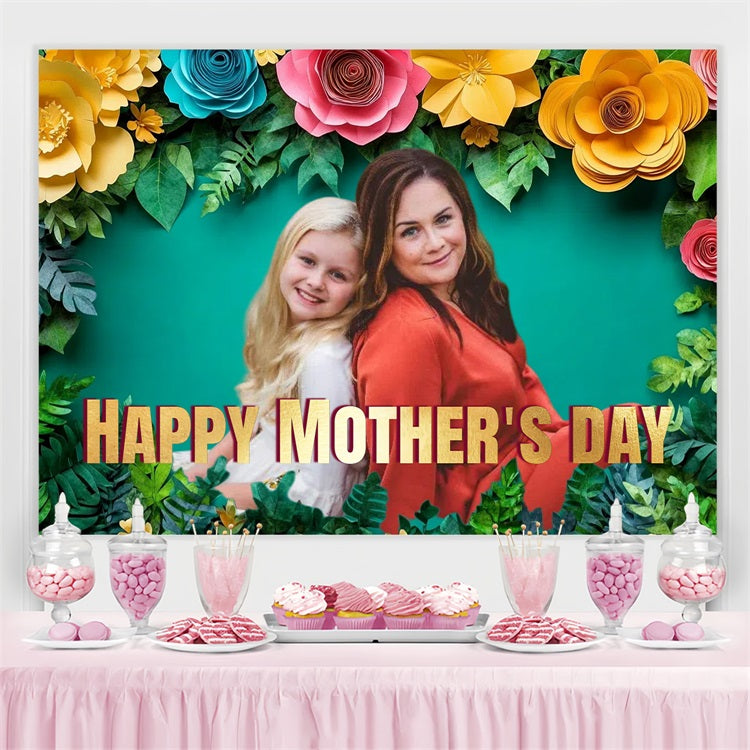 Happy Mother's Day Backdrop Tropical Paradise Customized Backdrop CSH3-207
