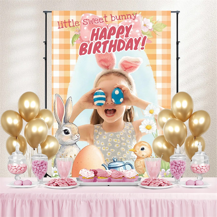 Easter Backdrop Ideas Birthday Bunny Celebration Personalised Backdrop CSH3-219
