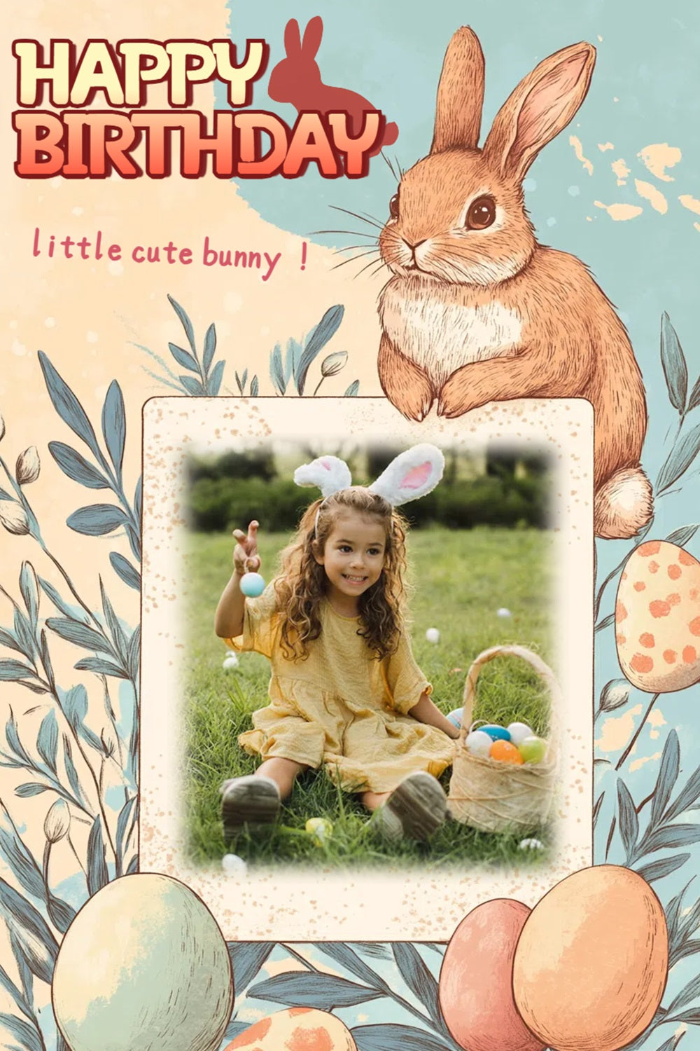 Easter Egg Backdrop Egg Hunt Wonderland Personalized Backdrop CSH3-221