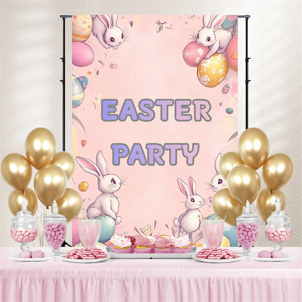 Easter Bunny Backdrop Vintage Pastel Bunny Custom Backdrop CSH3-227
