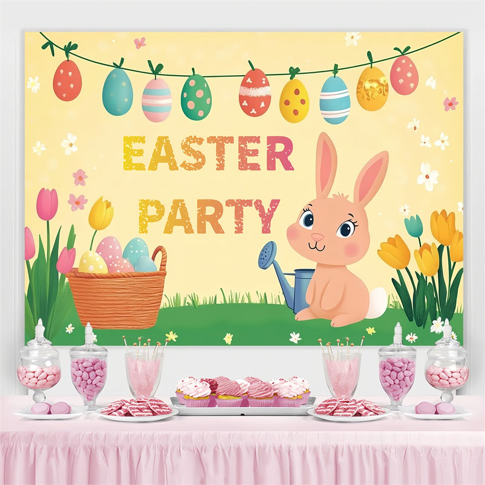 Easter Egg Backdrop Bunny Egg Hunt Personalised Backdrop CSH3-234