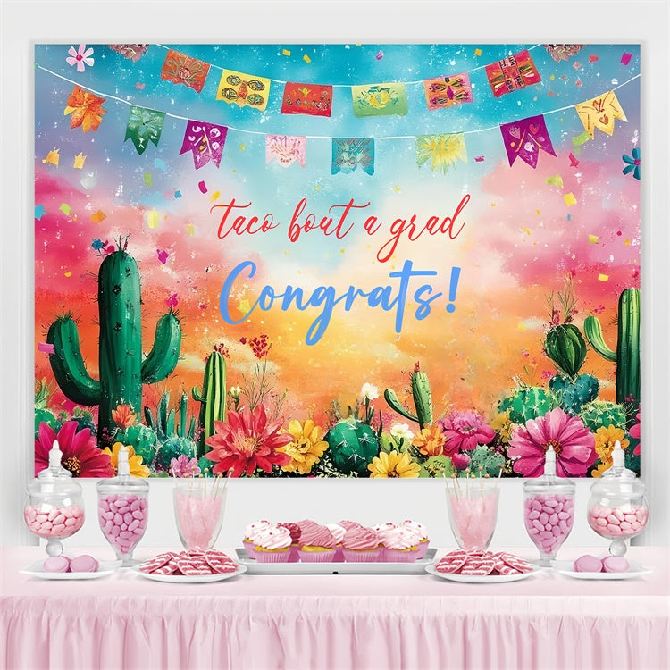 Graduation Photo Backdrop Ideas Cactus Garden Graduation Party Backdrop CSH3-237
