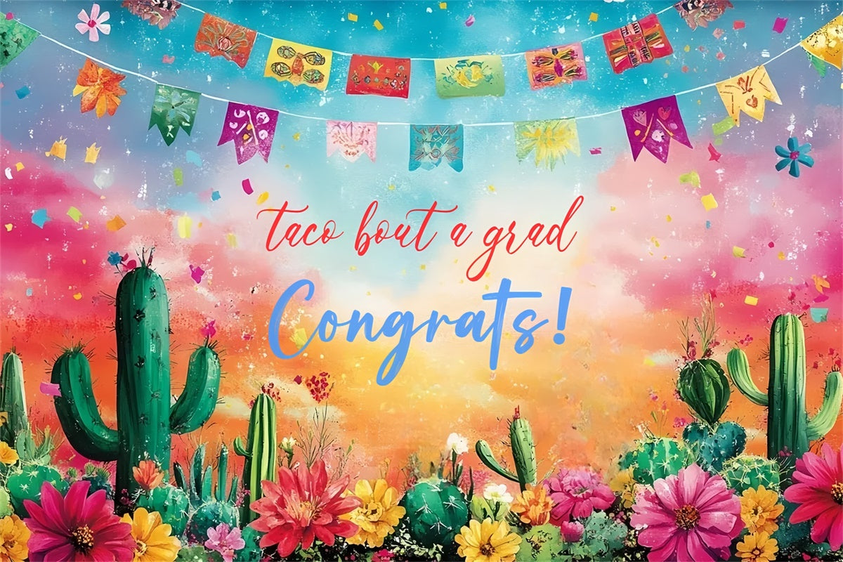 Graduation Photo Backdrop Ideas Cactus Garden Graduation Party Backdrop CSH3-237