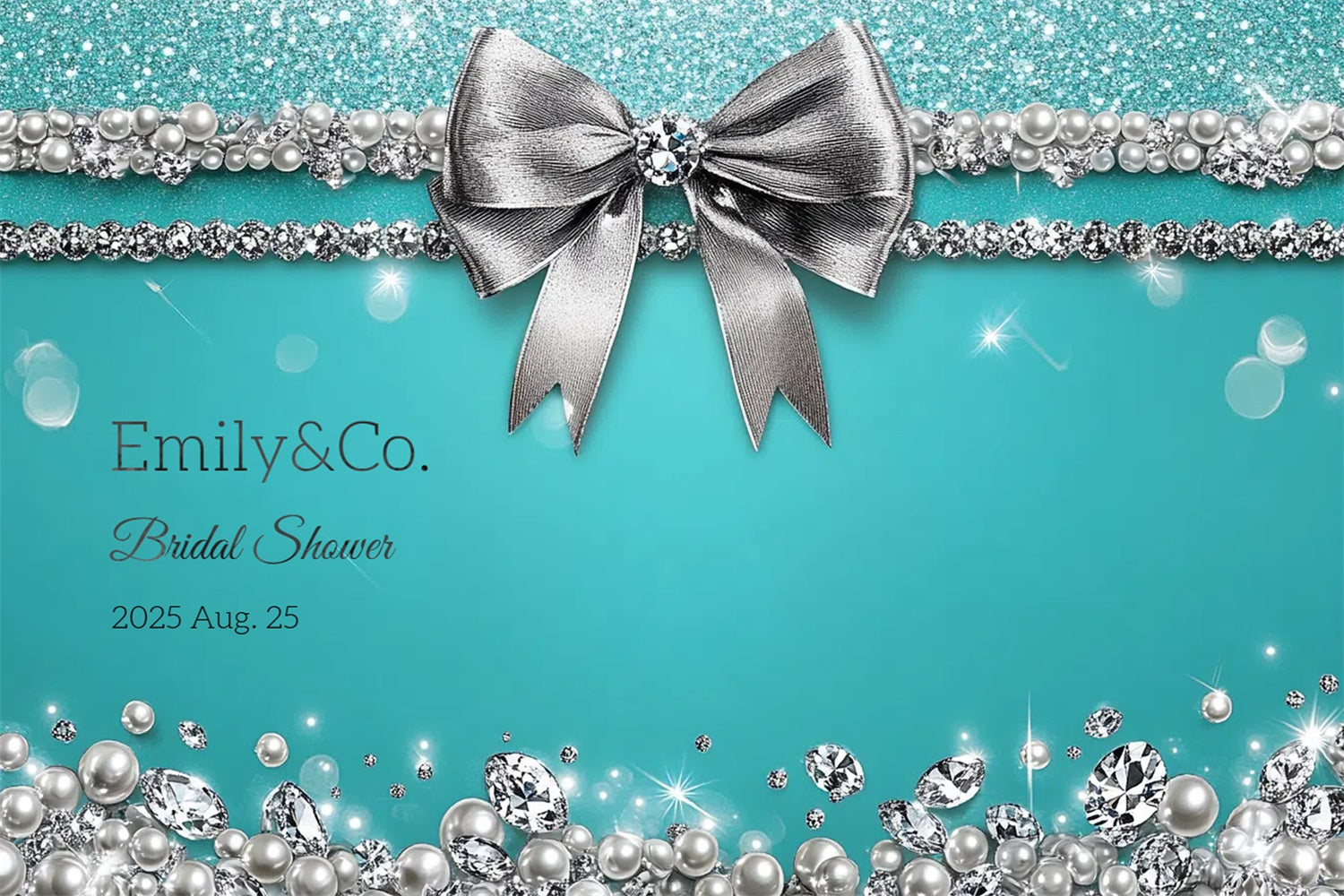 Bridal Shower Backdrop Luxury Jewelry Glam Custom Backdrop CSH3-281