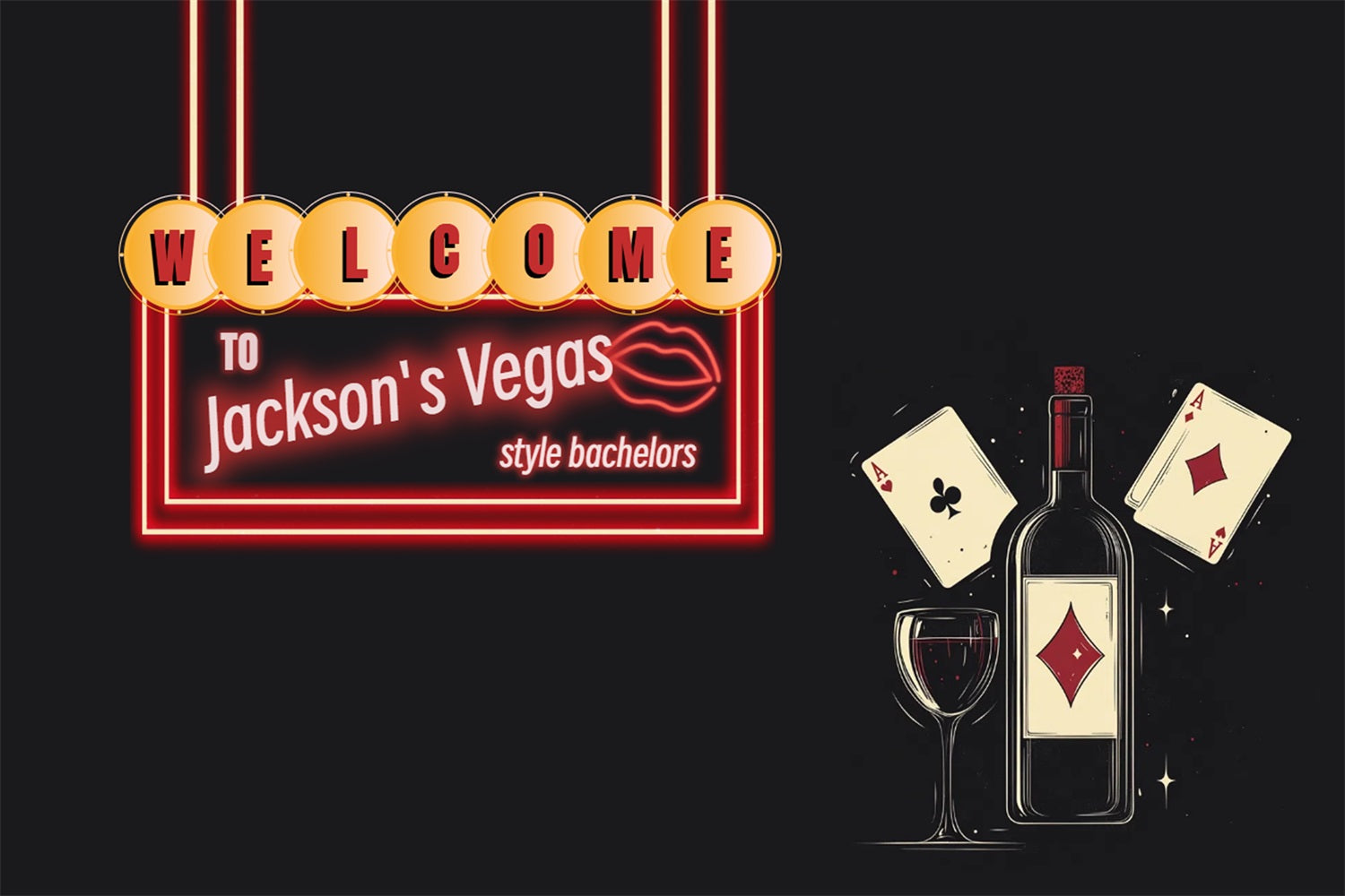 Wedding Backdrop Design Vegas Bachelor Bash Personalized Backdrop CSH3-307