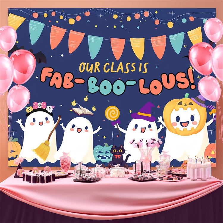 Back To School Backdrop Ideas Cute Classroom Halloween Backdrop CSH3-68