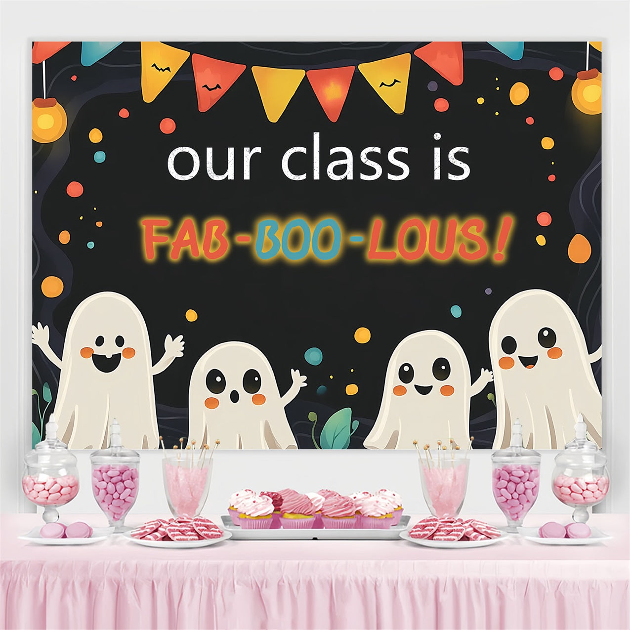Back To School Photo Backdrop Mystical Spooky School Backdrop CSH3-69