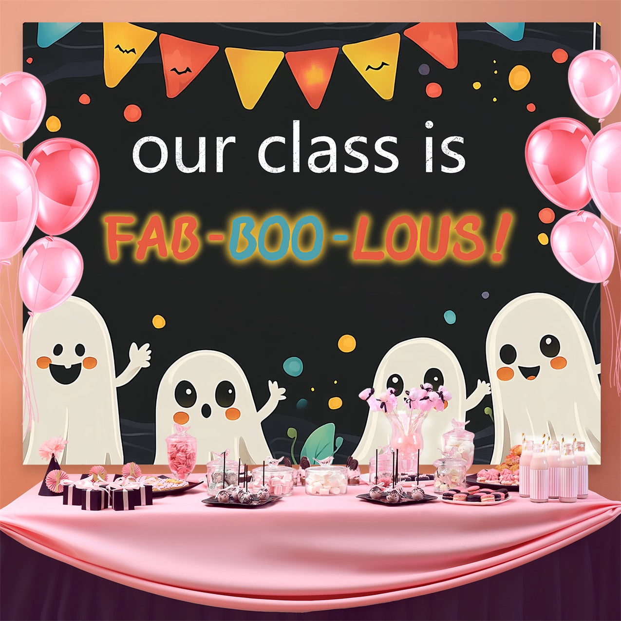 Back To School Photo Backdrop Mystical Spooky School Backdrop CSH3-69