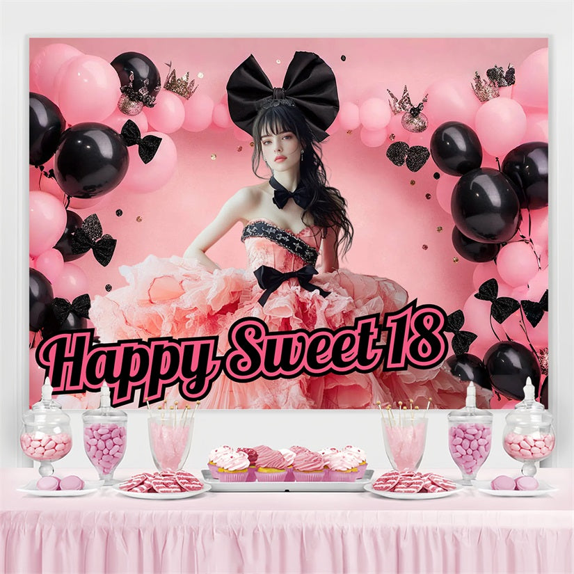 Custom Made Birthday Backdrops Crown Balloon Backdrop CSH4-10