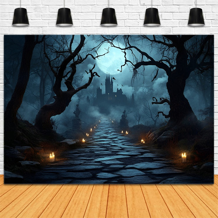 Halloween Photo Backdrop Horror Forest Walk Backdrop CSH4-100