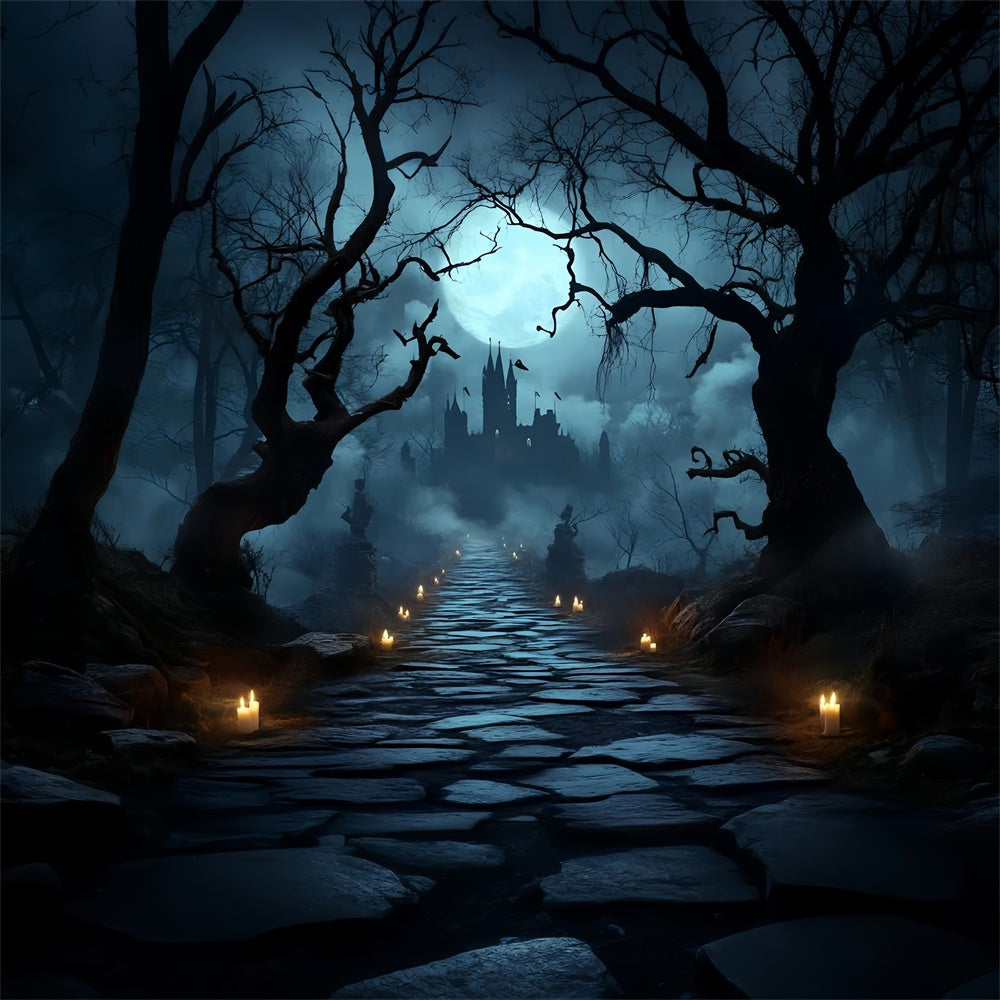 Halloween Photo Backdrop Horror Forest Walk Backdrop CSH4-100