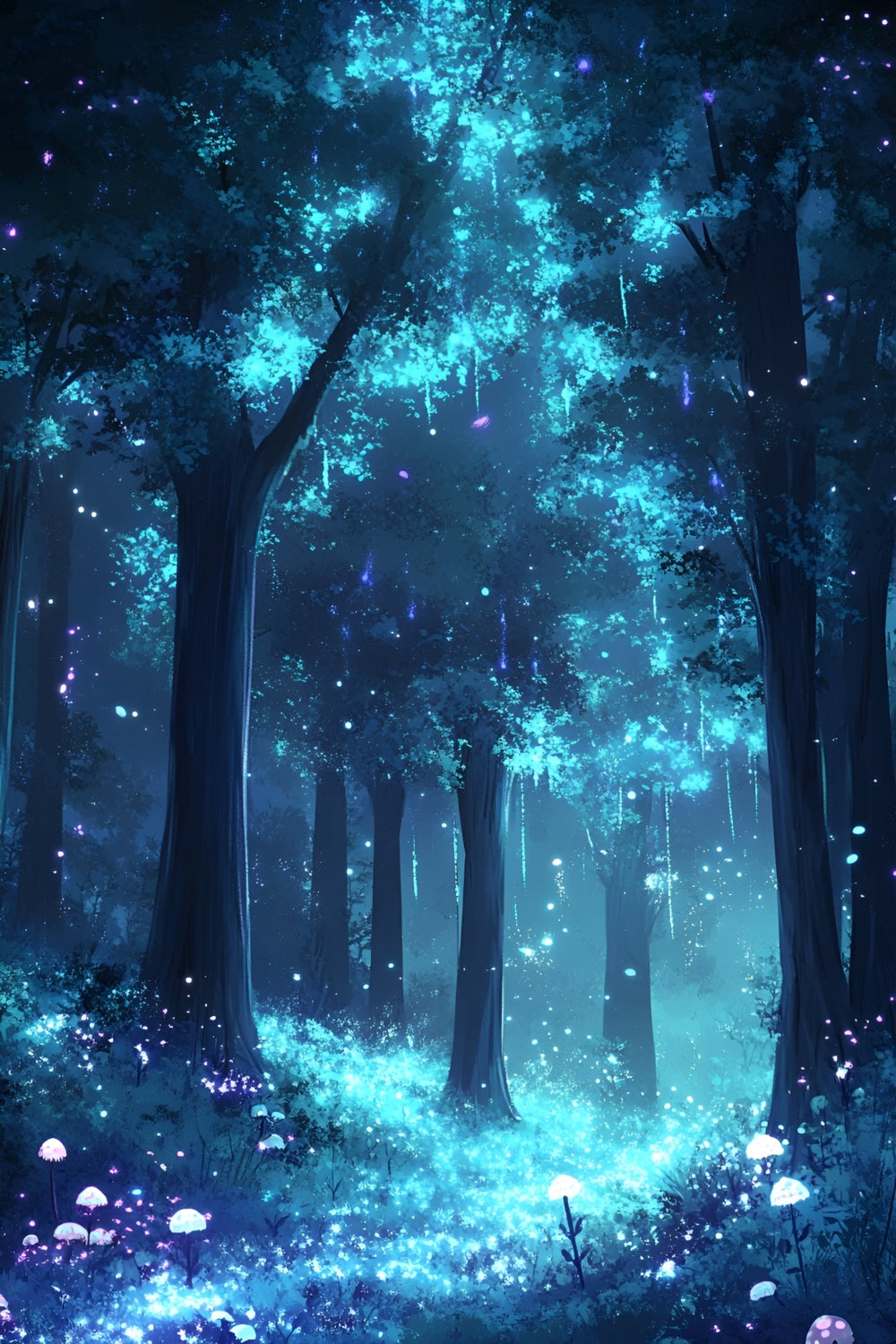 10x20ft Forest Photo Backdrop Blue Fairyland Bloom Backdrop CSH4-104 (only 1)