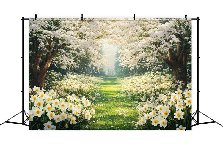 Forest Photo Backdrops Dreamy Floral Pathway Backdrop CSH4-113