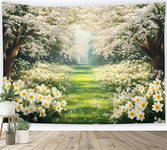 Forest Photo Backdrops Dreamy Floral Pathway Backdrop CSH4-113