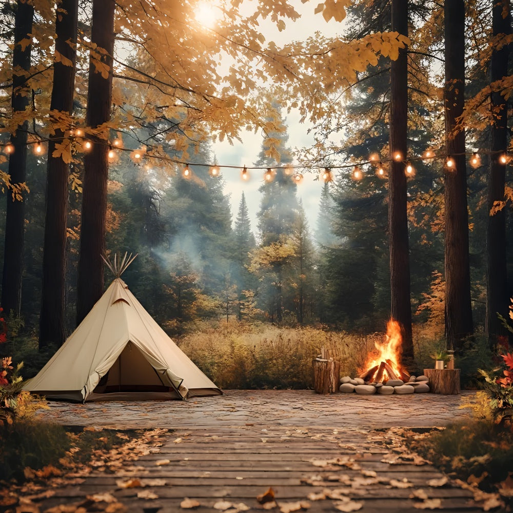 Autumn Forest Backdrop Tranquil Tent Autumn Pines Backdrop CSH4-117