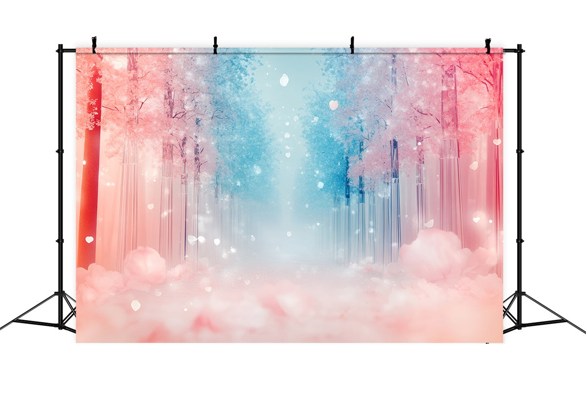 Fantasy Forest Backdrop Dreamy Pathway Falling Petals Backdrop CSH4-118