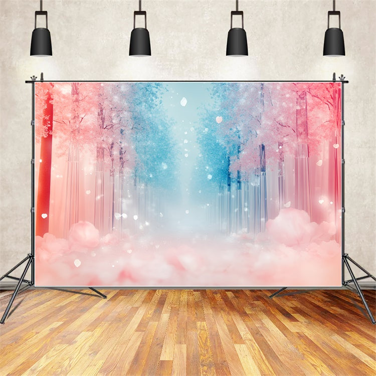 Fantasy Forest Backdrop Dreamy Pathway Falling Petals Backdrop CSH4-118