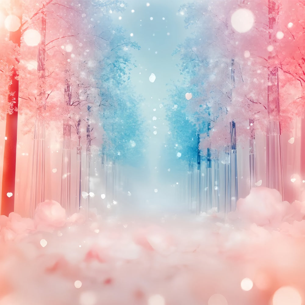 Fantasy Forest Backdrop Dreamy Pathway Falling Petals Backdrop CSH4-118