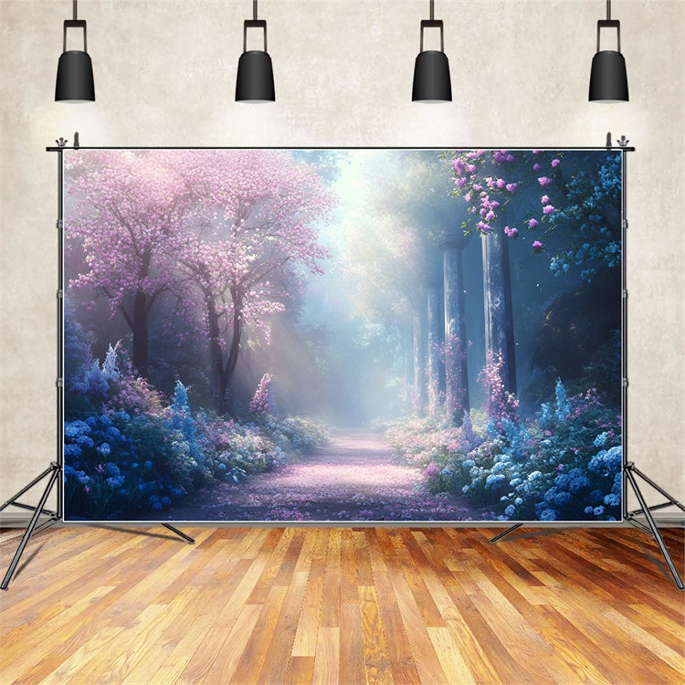 Forest Backdrop Romantic Trail Elegant Floral Backdrop CSH4-119