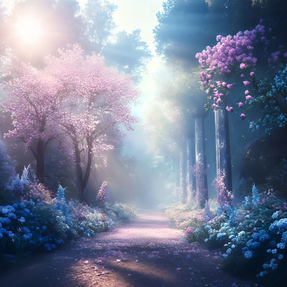 Forest Backdrop Romantic Trail Elegant Floral Backdrop CSH4-119