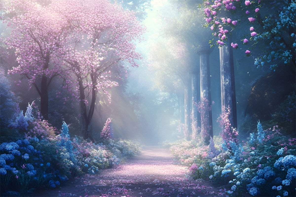 Forest Backdrop Romantic Trail Elegant Floral Backdrop CSH4-119