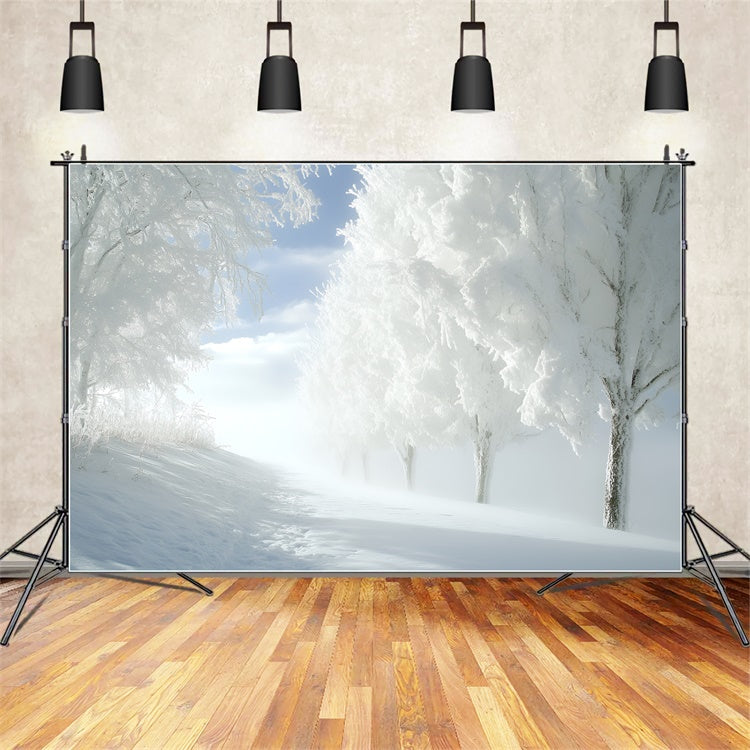 Photography Backdrop Forest Serene White Woods Backdrop CSH4-121