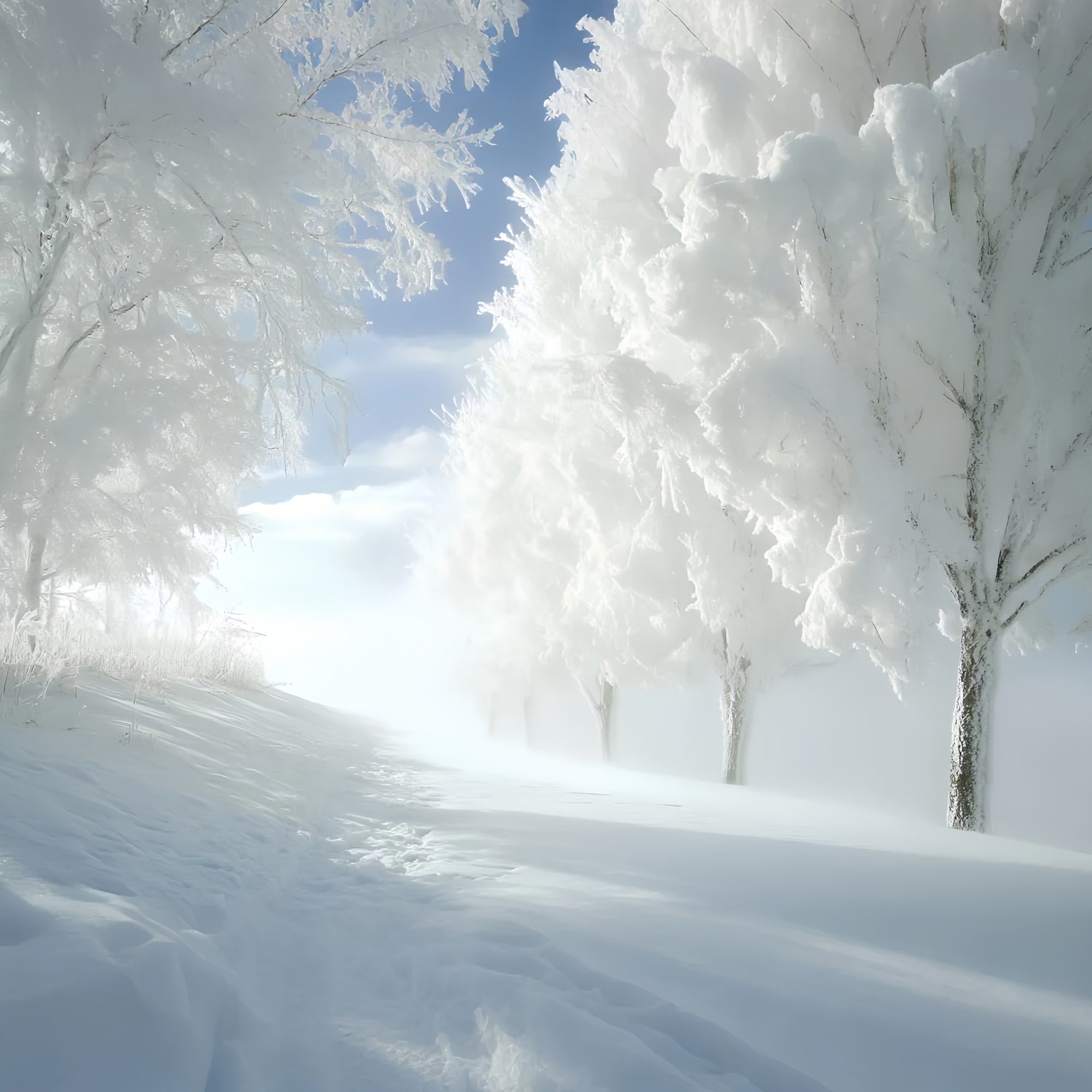 Photography Backdrop Forest Serene White Woods Backdrop CSH4-121