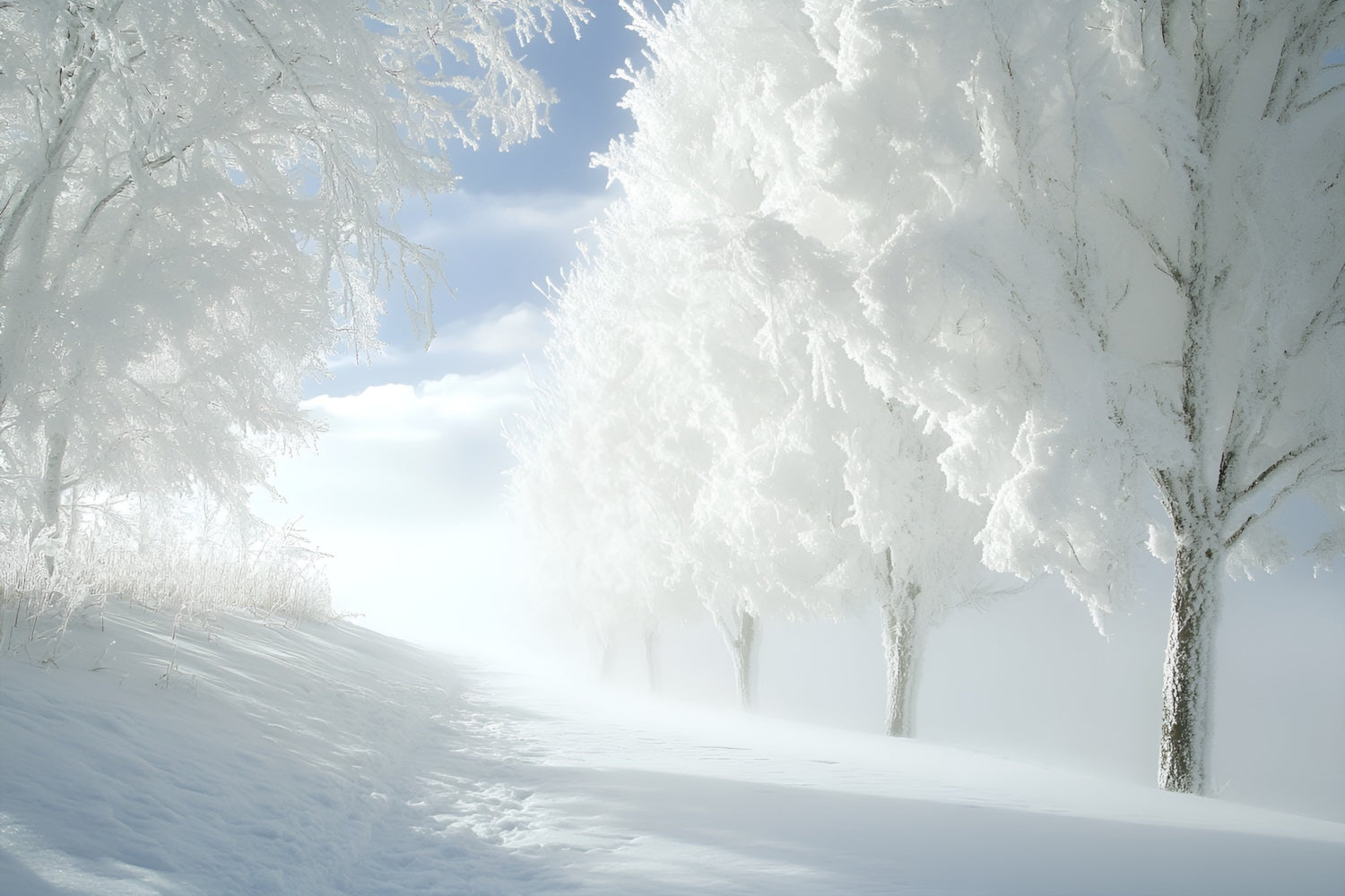 Photography Backdrop Forest Serene White Woods Backdrop CSH4-121