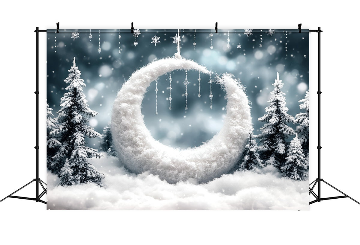 Forest Photo Backdrops Sparkling Snowfall Fantasy Backdrop CSH4-123
