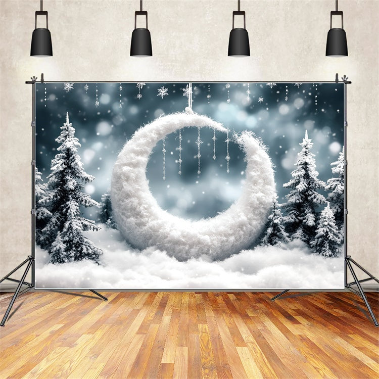 Forest Photo Backdrops Sparkling Snowfall Fantasy Backdrop CSH4-123