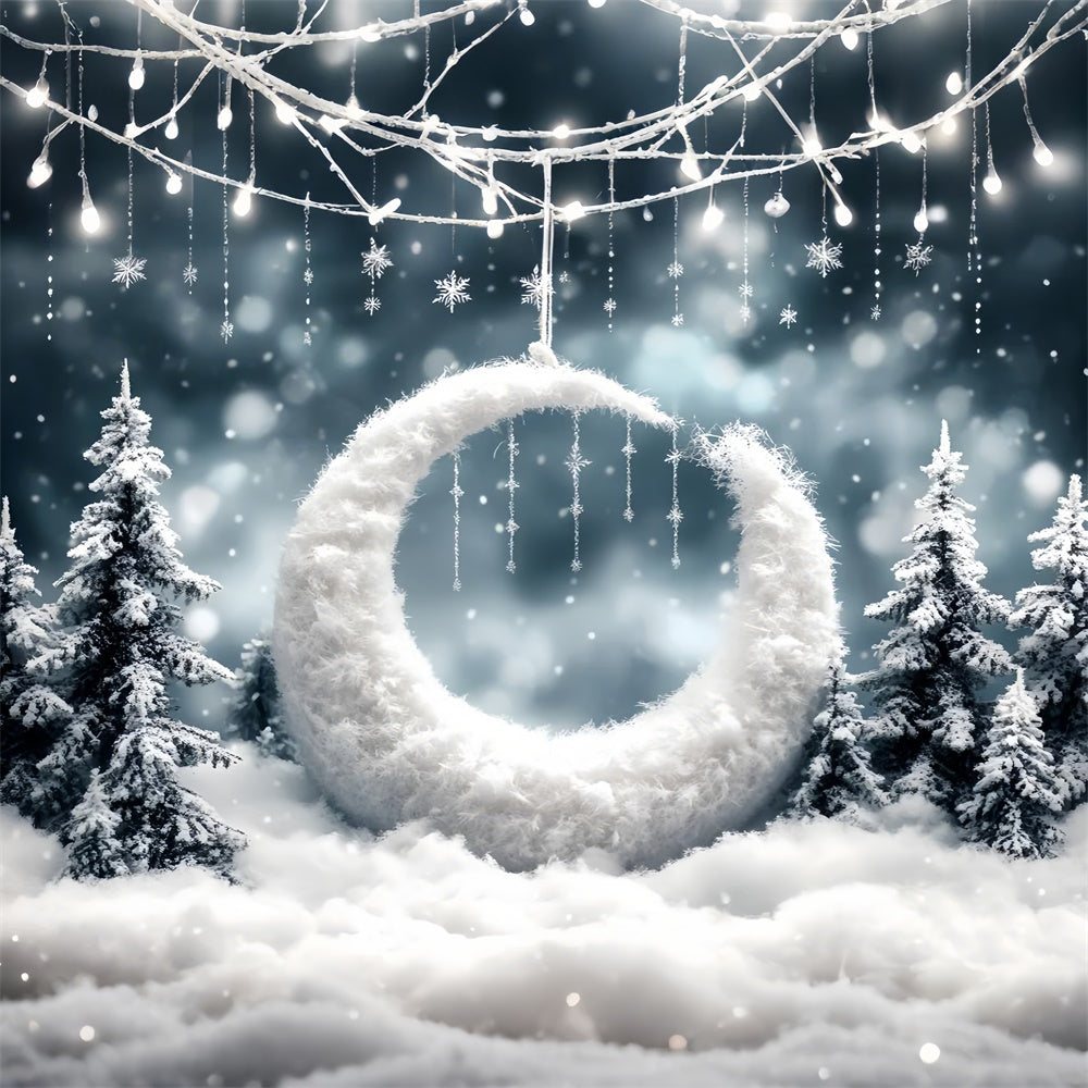 Forest Photo Backdrops Sparkling Snowfall Fantasy Backdrop CSH4-123