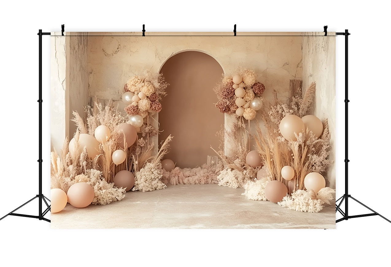 Boho Arch Backdrop Hydrangea Arch Balloon Backdrop CSH4-149