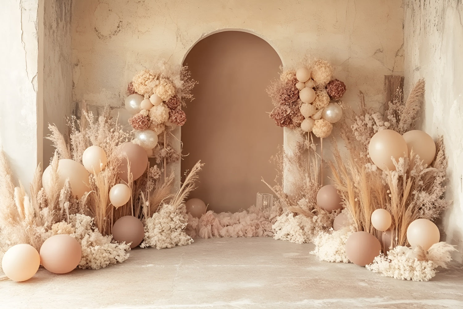Boho Arch Backdrop Hydrangea Arch Balloon Backdrop CSH4-149