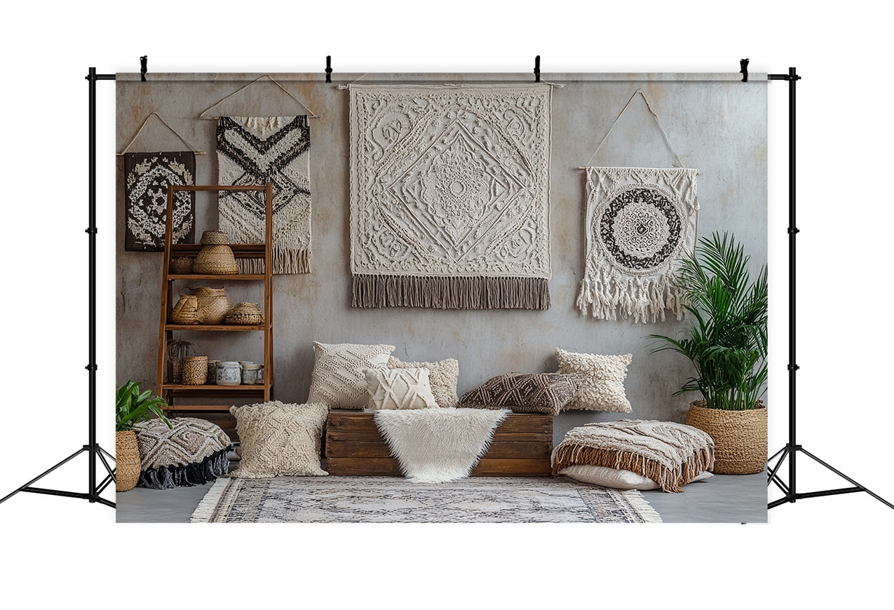 Boho Photography Backdrop Woven Tapestry Wall Backdrop CSH4-153