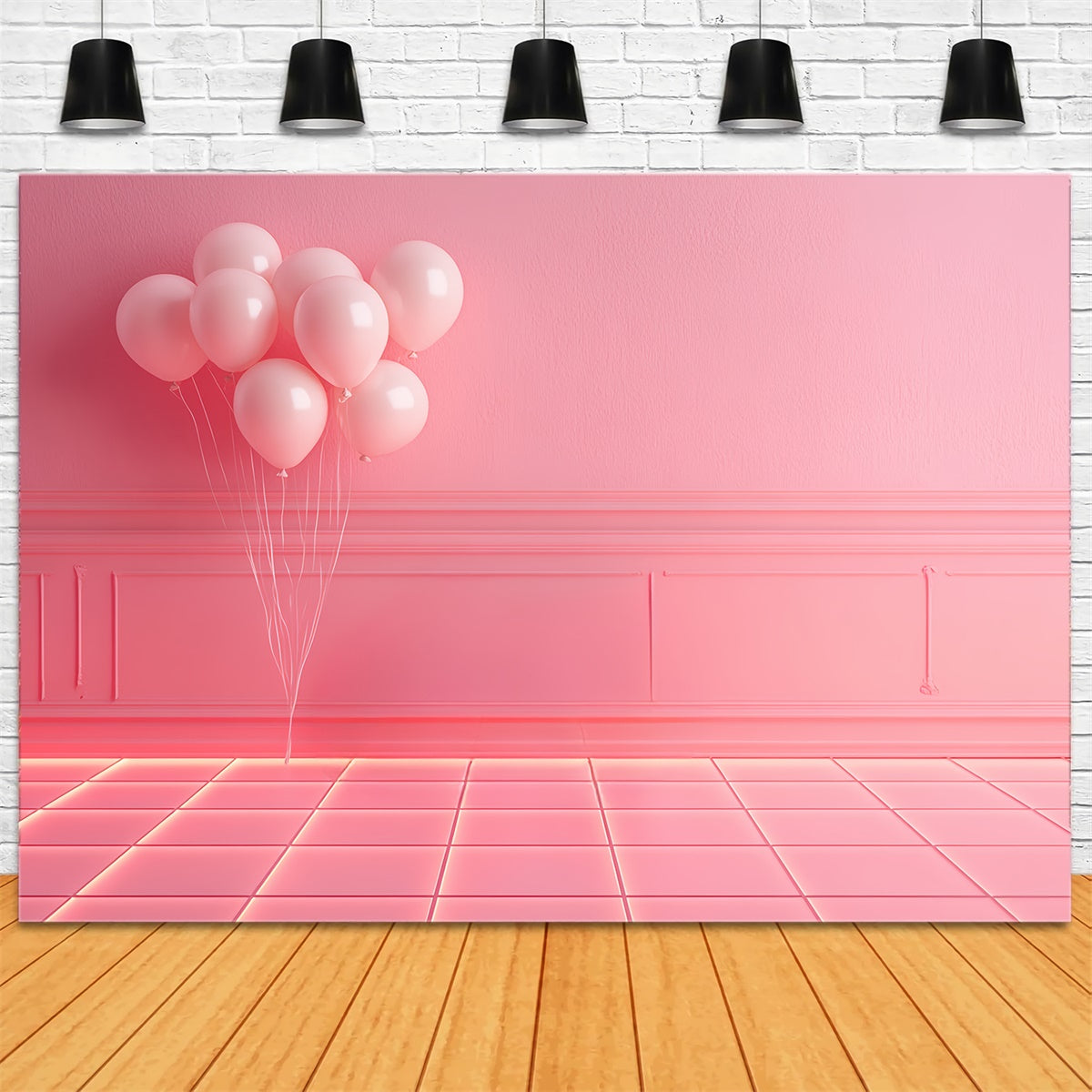 Backdrop Portrait Photography Blush Pink Balloon Backdrop CSH4-177
